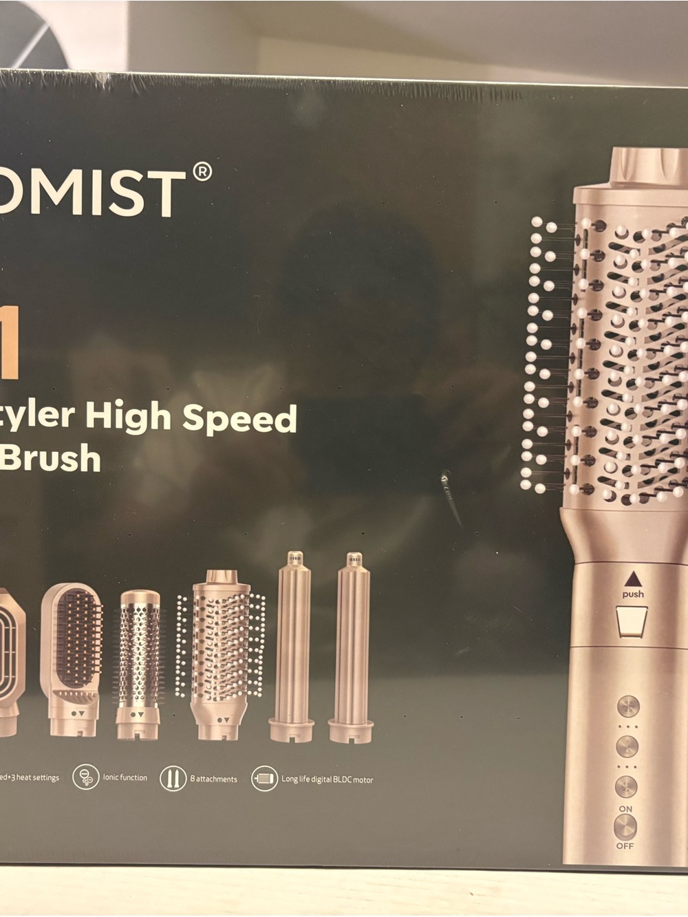 Multipurpose High-Speed Hot Air Styler Brush - Rose Gold Finish